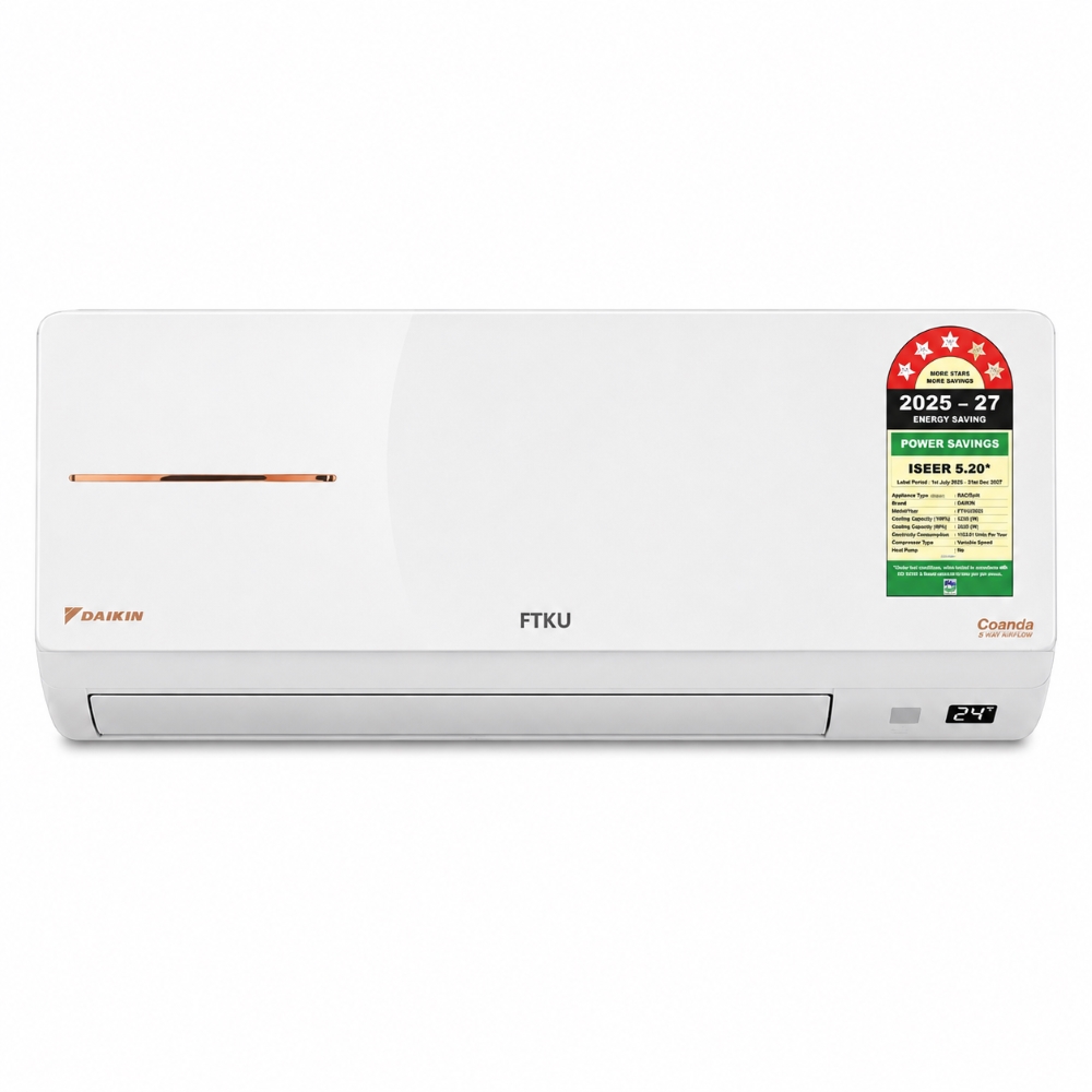 Daikin Ac 1.5 Ton Inverter 5 Star Split Air Conditioner FTKU50XV16 / RKU50XV16