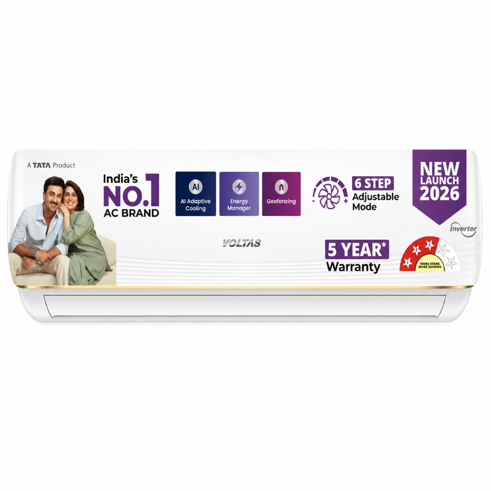 Voltas Ac 1.5 Ton Inverter 3 Star Split Air Conditioner 183INV Vertis AI Zest Gold